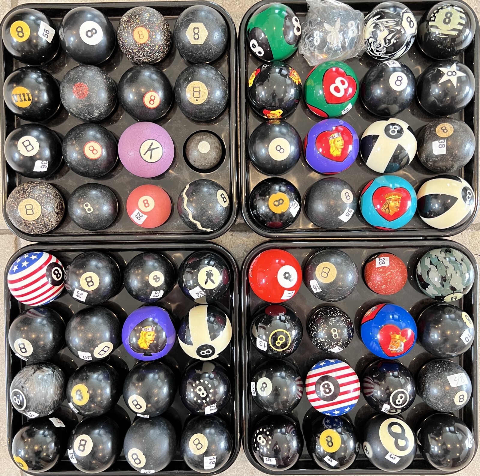 #8 Pool Ball. Antique, Vintage And Current Style Balls. Many To Choose From.