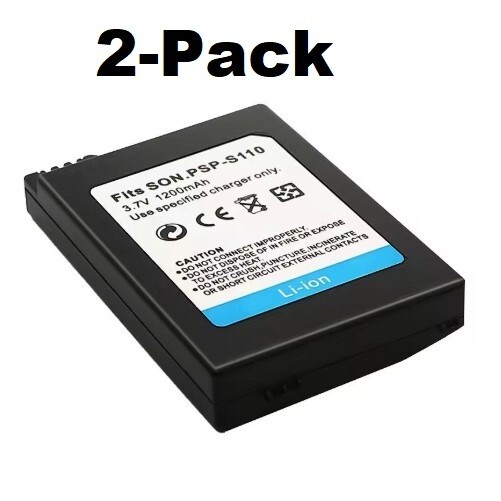 NEW 2-Pack Playstation Portable Battery for PSP 2000 3000 System Console 1200mAh