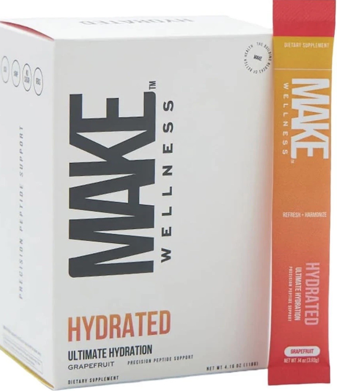 Make Wellness Hydrated Grapefruit Hydration & Electrolyte Drink Mix 30 Sachets