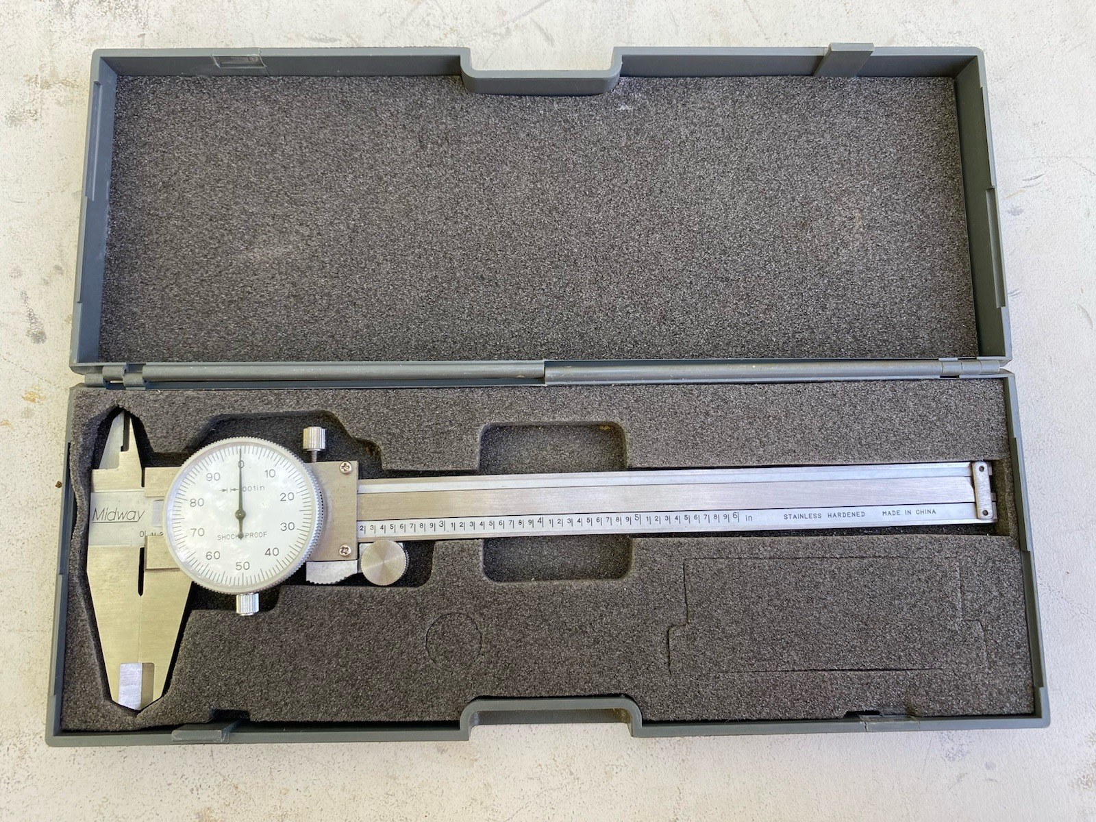 Midway Machinist SS 6” Dial Caliper .001”