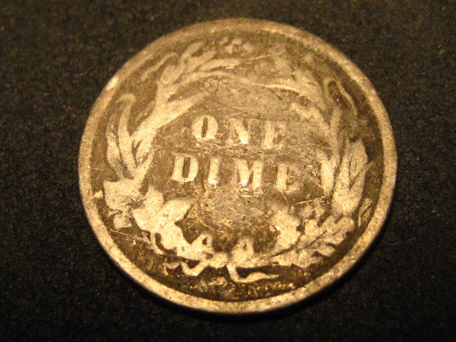 1898-P 90% Silver Barber Dime #1