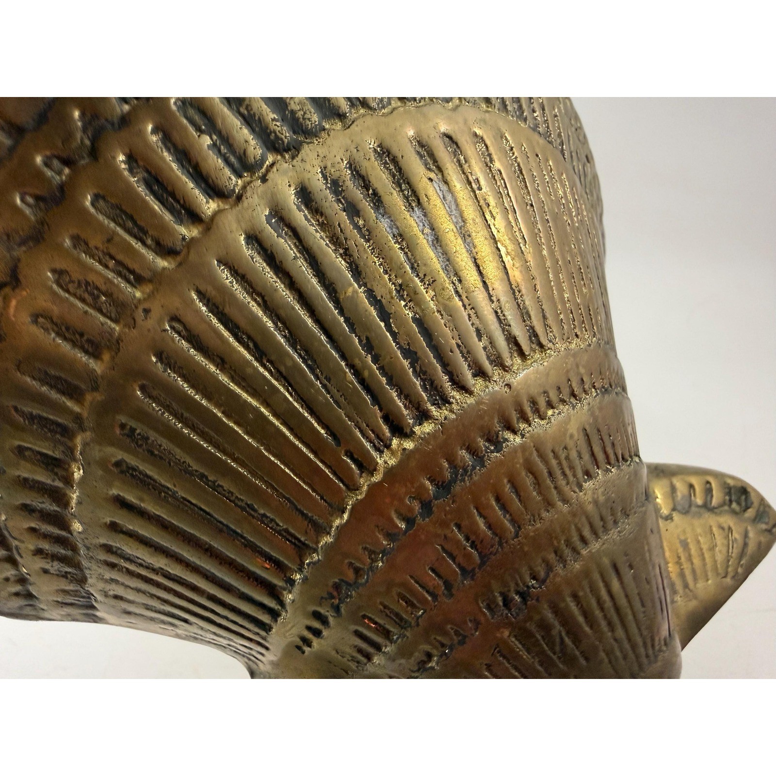 Vintage Shell Design Brass Basket