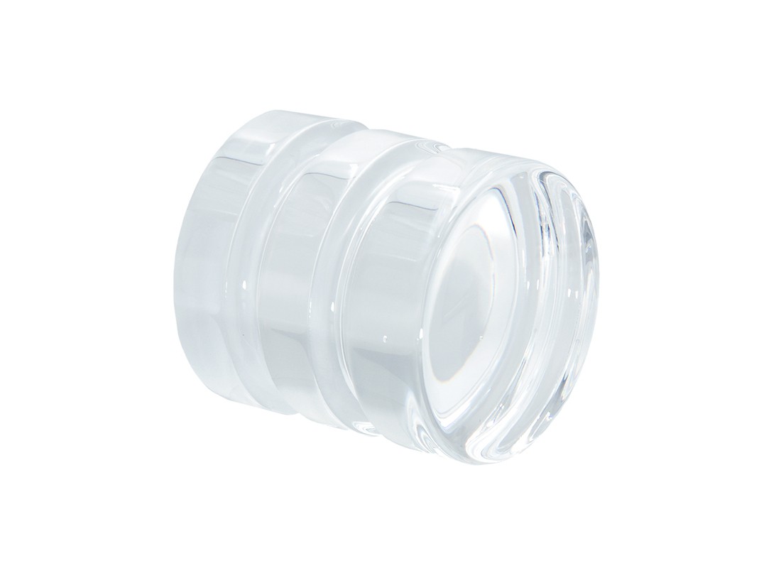 FHC DK406CR Modern Crystal Knob Single Sided UV Bond Clear