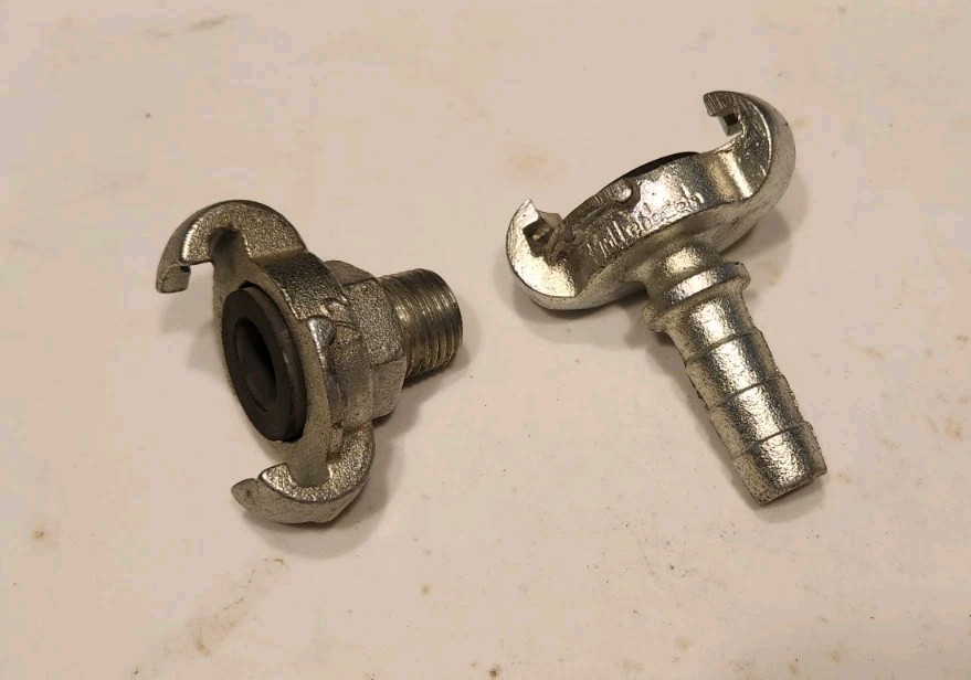 Lot of 2 Mullenbach 3/4" Air Fitting 1/2" Hose Barb & 1/2" Male NPT Chicago King