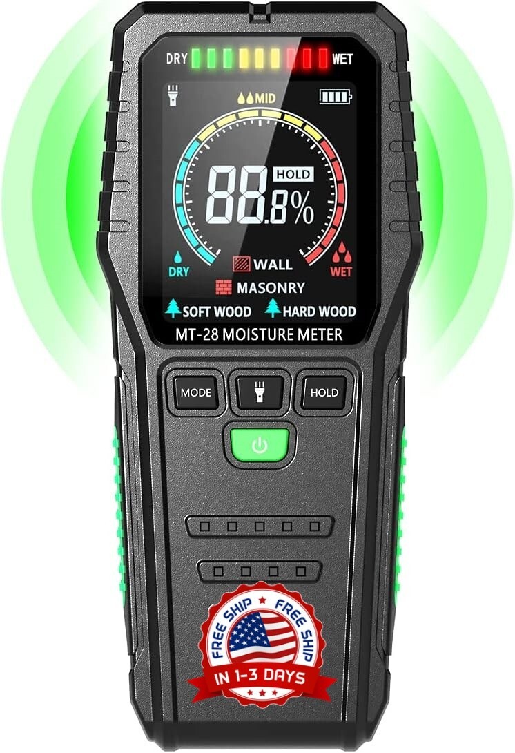 Medidor De Humedad Digital Detector De Fugas De Agua Prueba De Humedad Nuevo