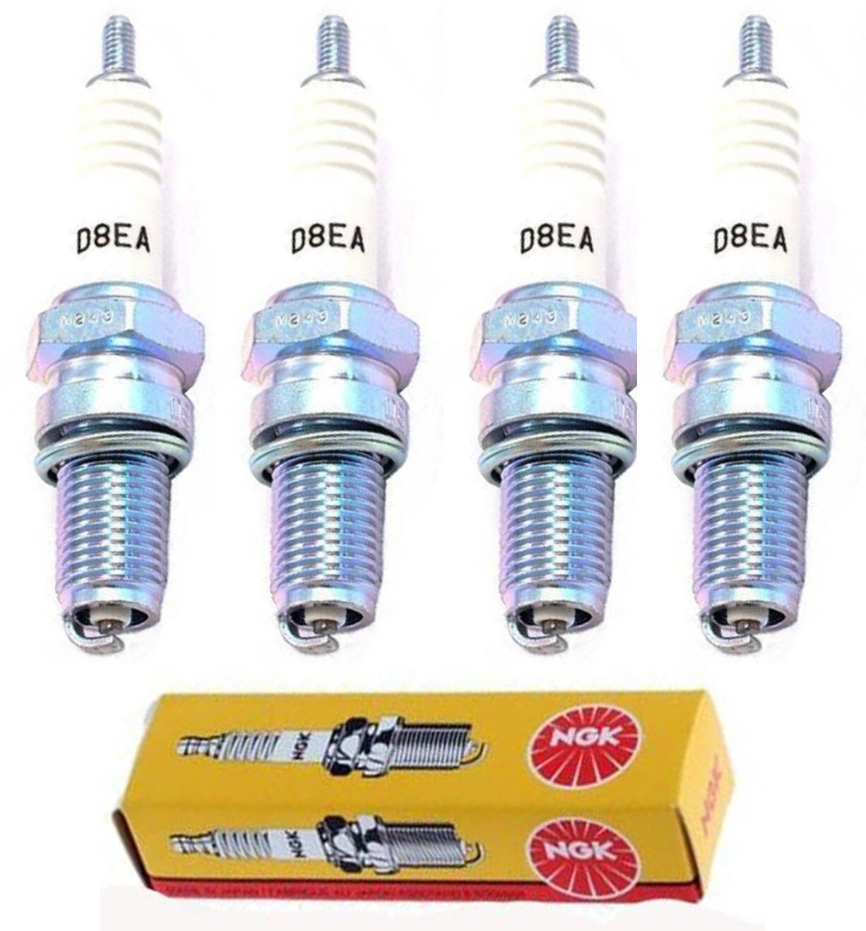 4X Spark Plug D8EA For Suzuki GS550E GS650 GS700 GS750 GS1100 GS1150