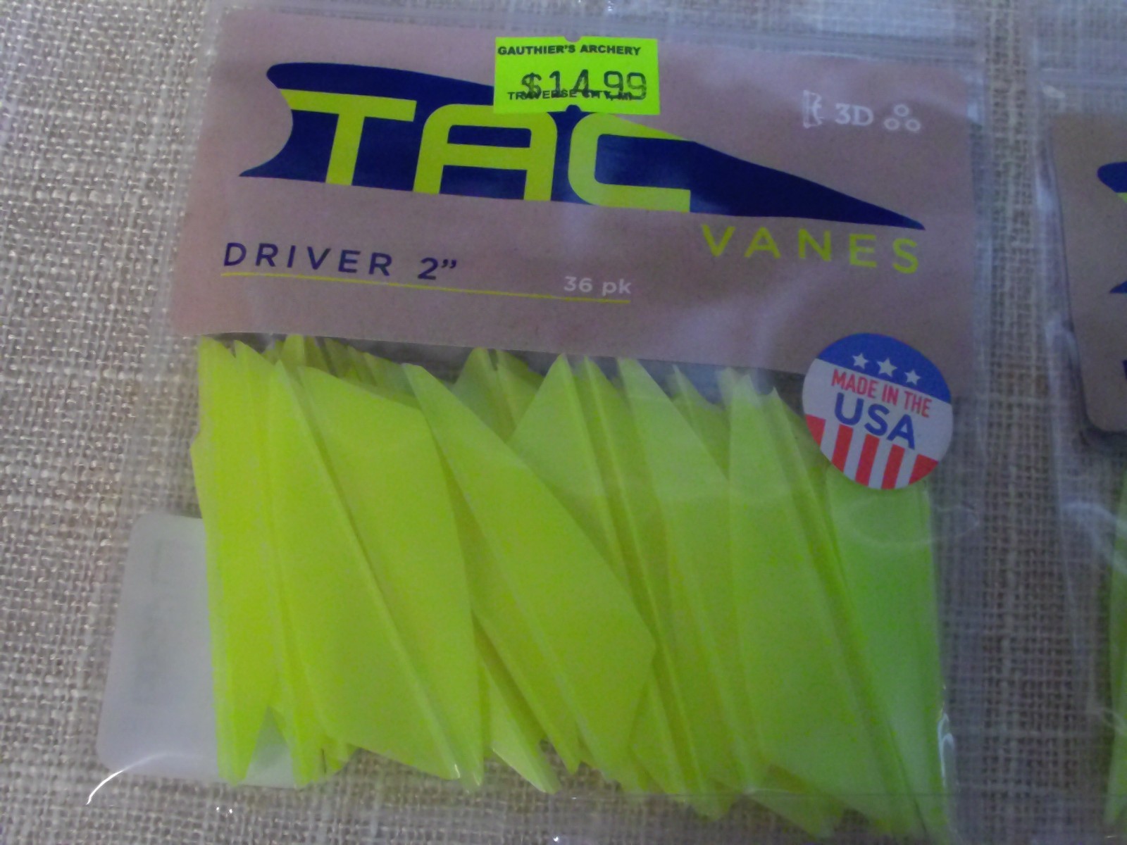 3 TAC Vanes Driver 2" -36 packs (108 TOTAL)