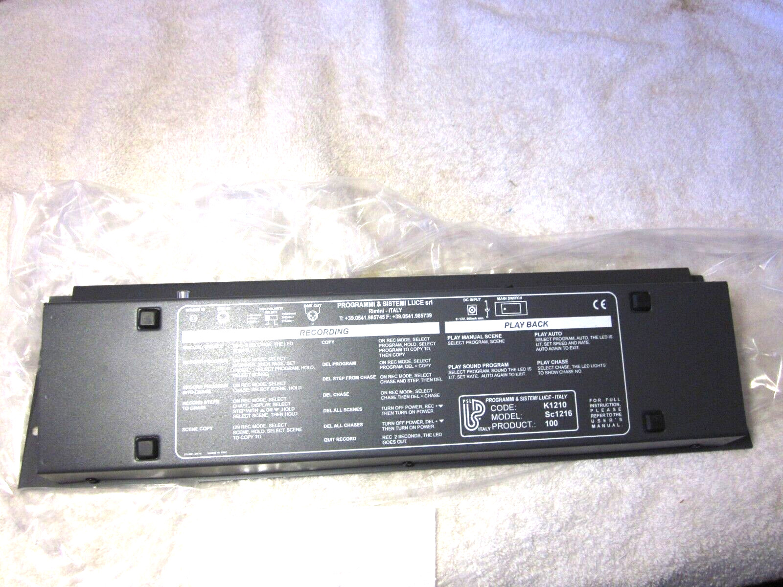 DMX SCANNER CONTROLLER SC-1216