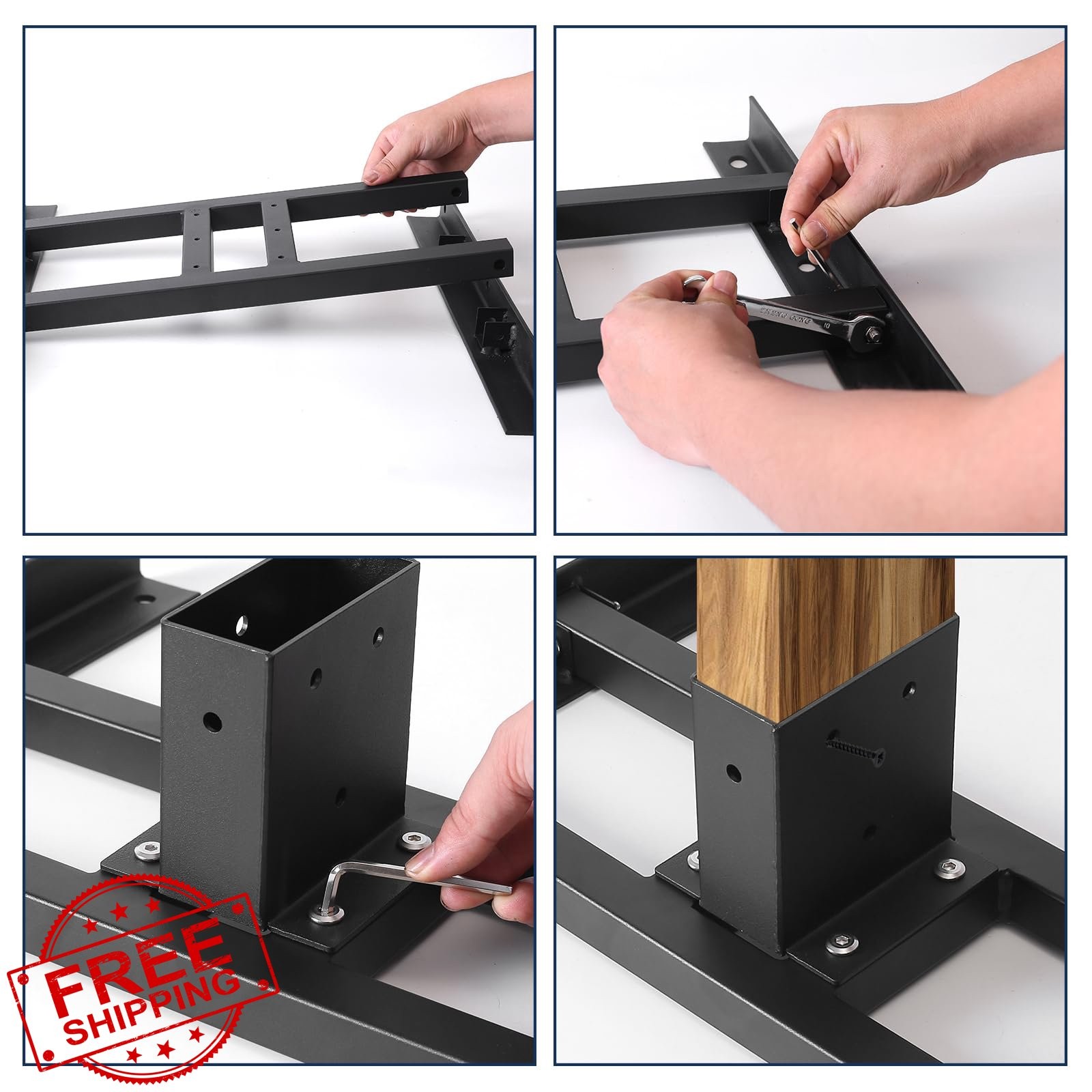JTZFD 2x4 Carbon Steel Target Stand Kit Outdoor Double T-Base