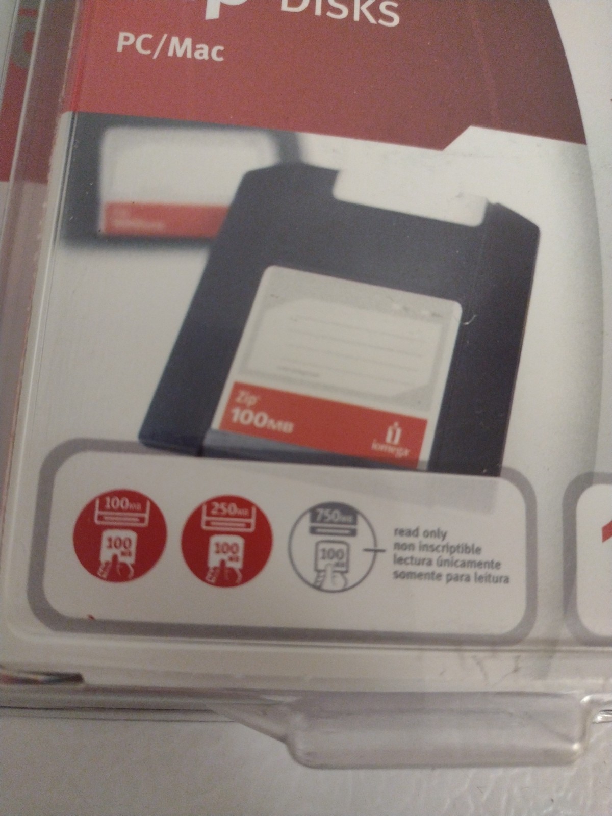 Iomega Zip Disk 3 Pack 100MB Cartridge PC Mac Data Backup Storage Media