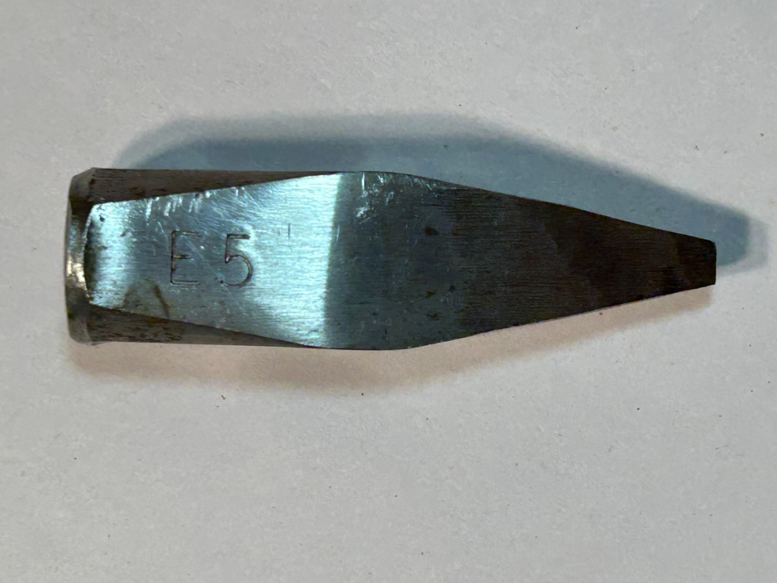 Vintage E‑5 Nail Punch – Farrier/Blacksmith Tool – Tool Steel – No Handle