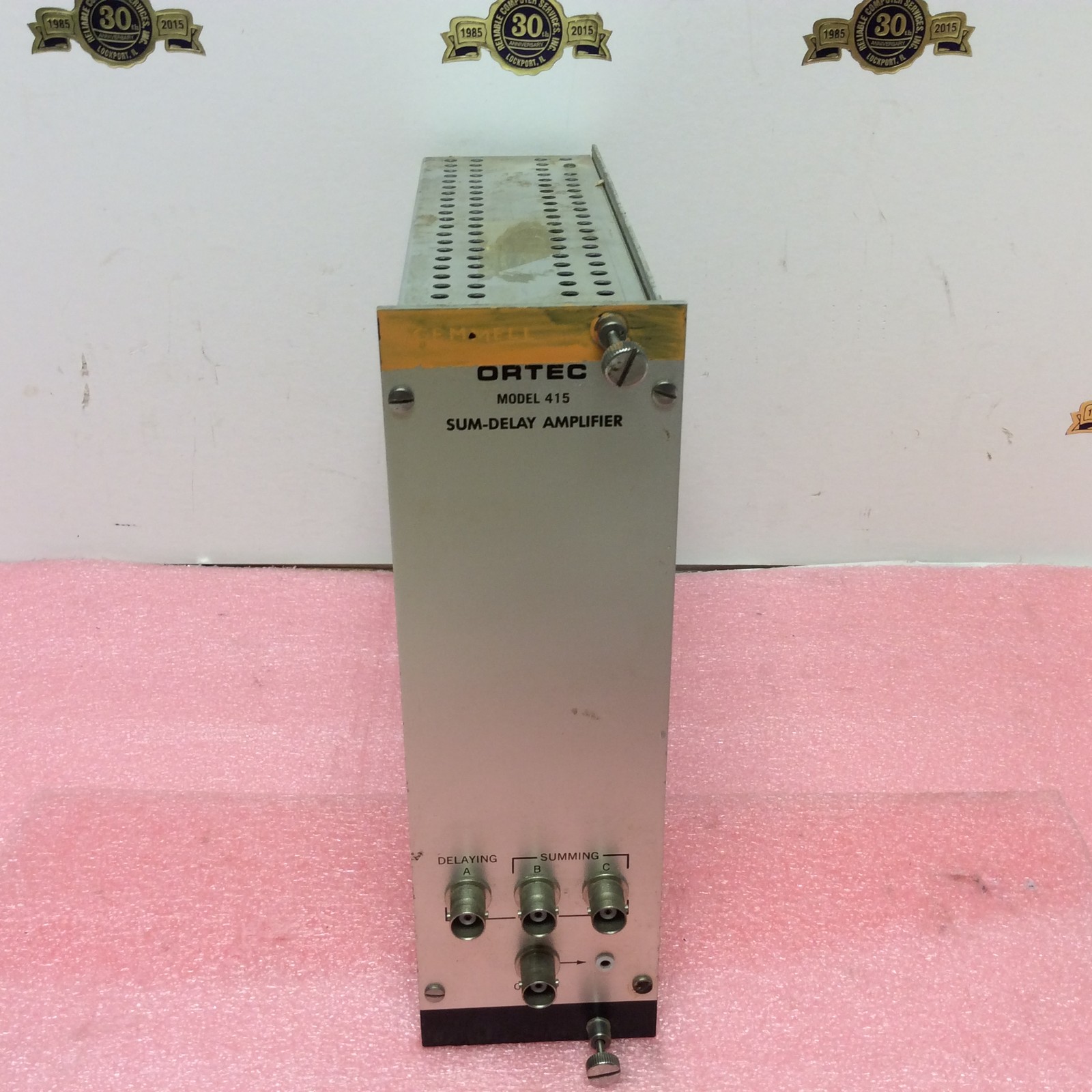 ORTEC EG&G NIM computer module model # 415 SUM-DELAY AMPLIFIER Bin Module