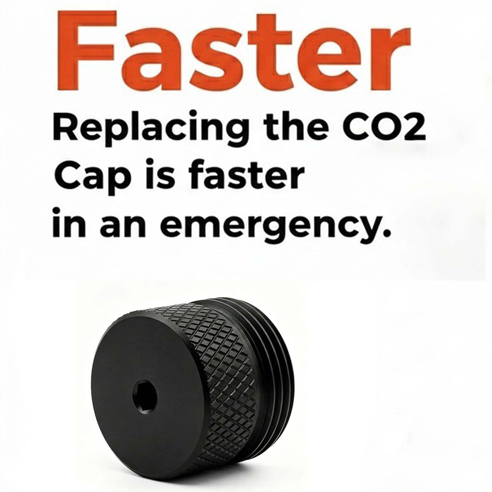 LZXUNG CO2 Fast Cap Adapter Compatible with BYRNA CL,Quick Release Black