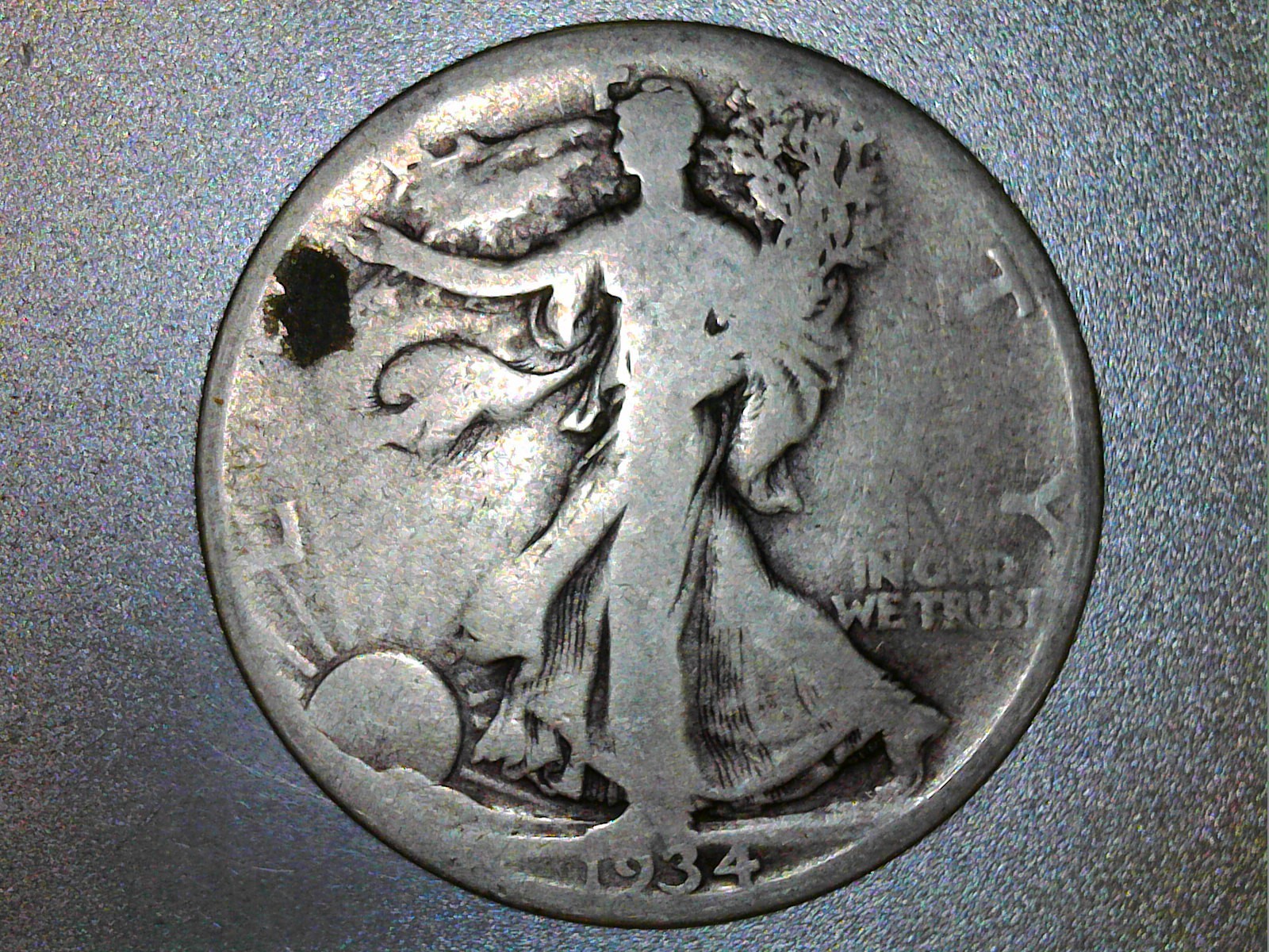 1934 D Walking Liberty Half Dollar Silver Coin Circulated