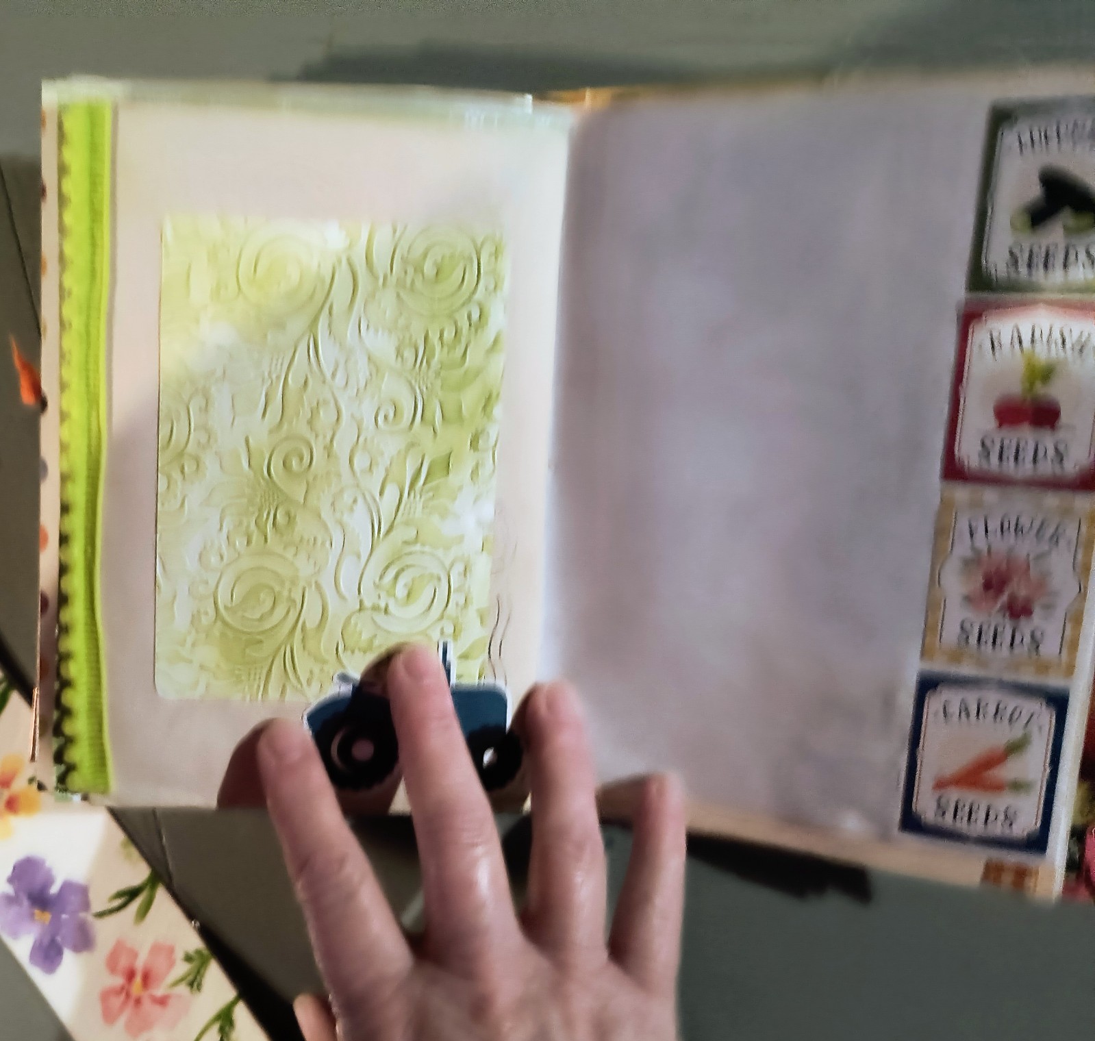 junk journal handmade garden theme