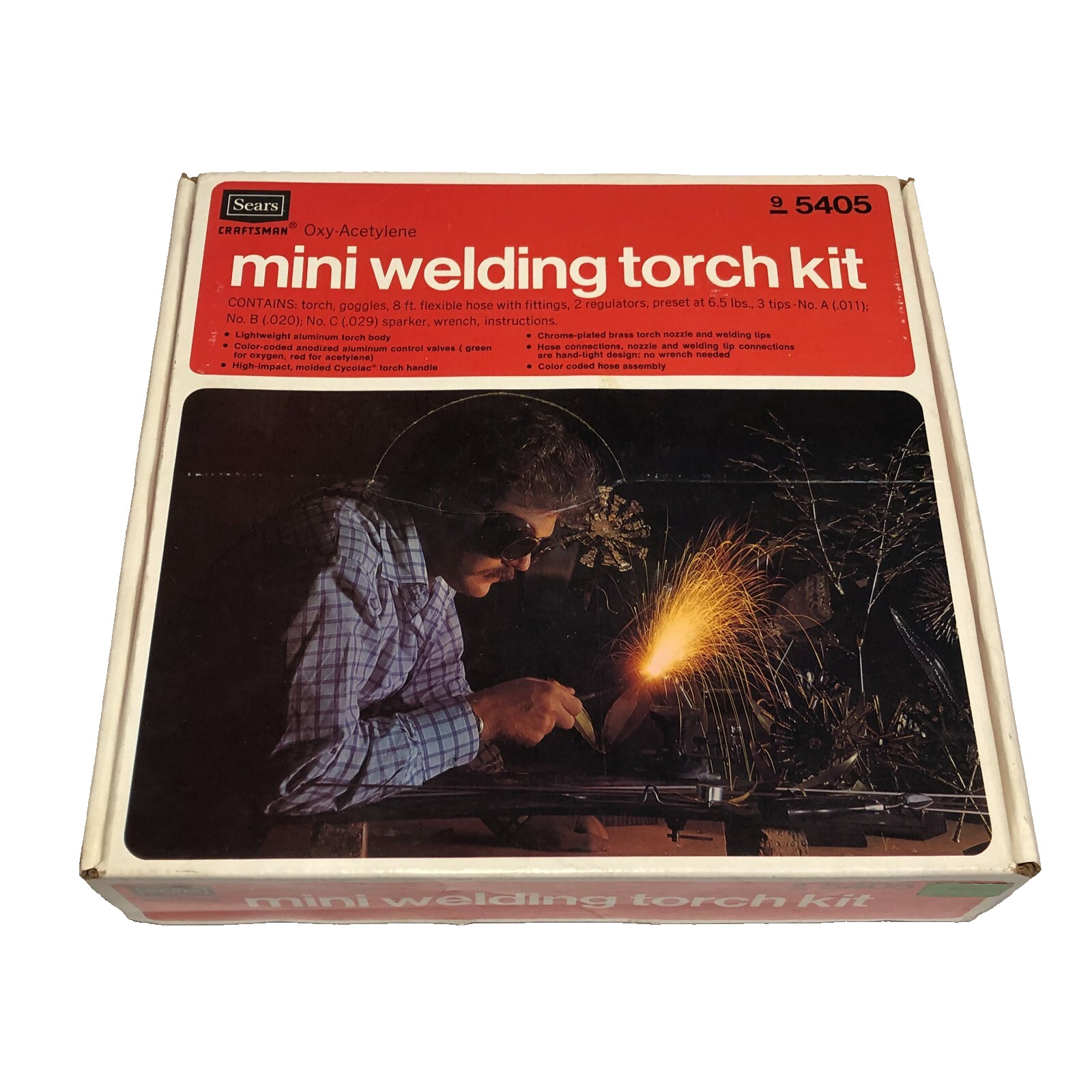 Sears Mini Welding Torch Kit 95405 - 1973 Original Box with Instructions