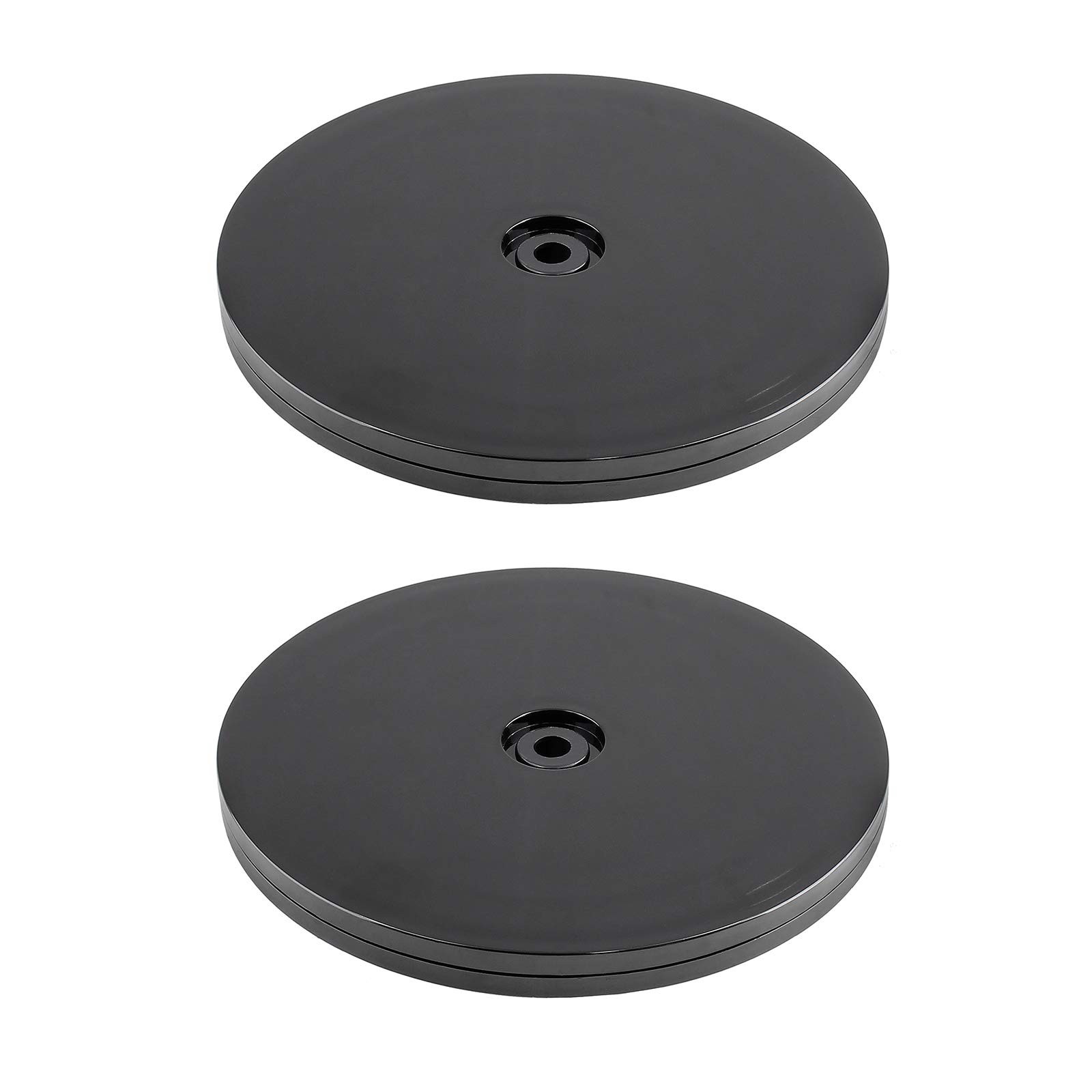 Kyuionty 2Pcs Black Turntable Organizer 6 Inch, Rotating Swivel Plate