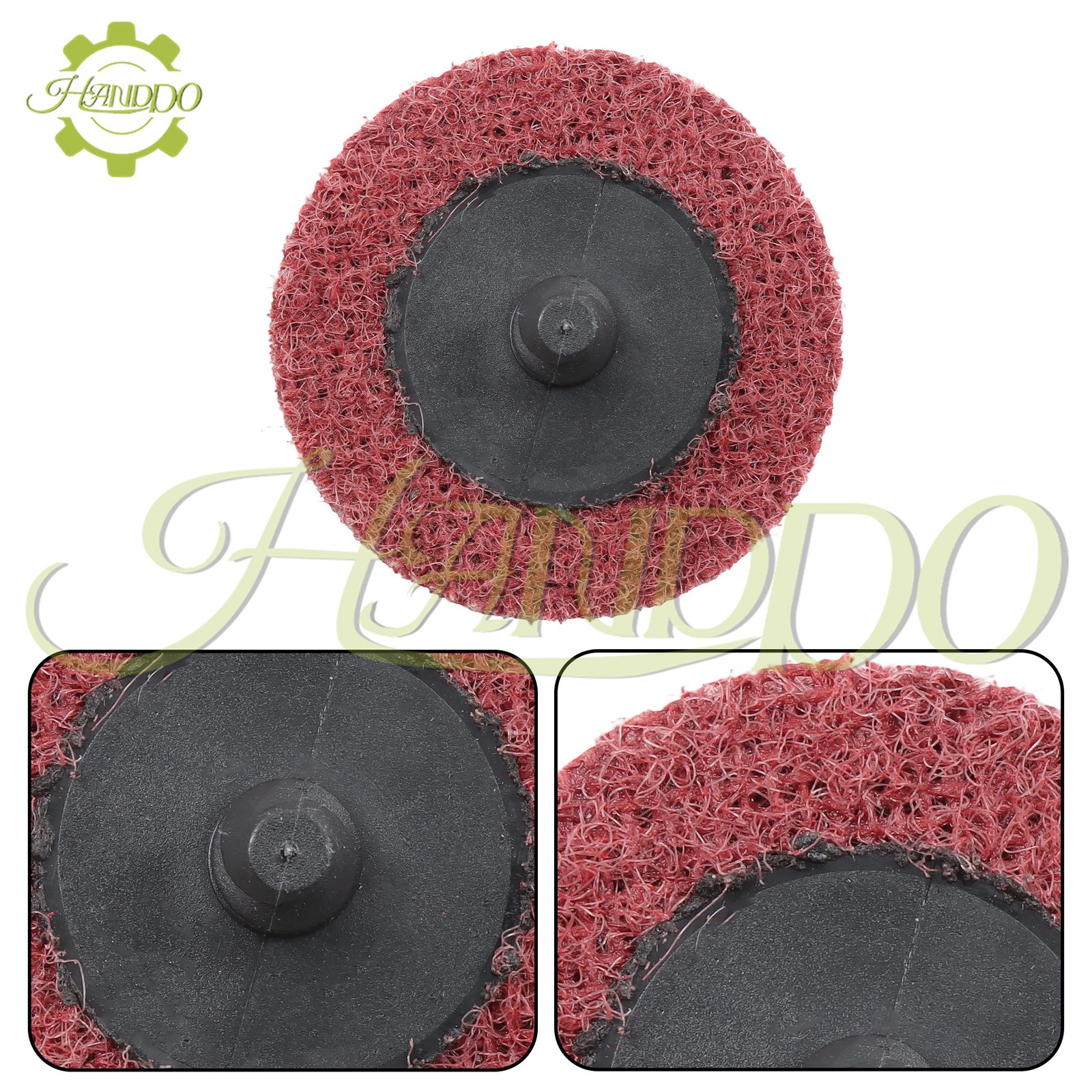 25 Pack - 2 Inch Surface Conditioning Discs Medium Red Quick Change Prep Pads