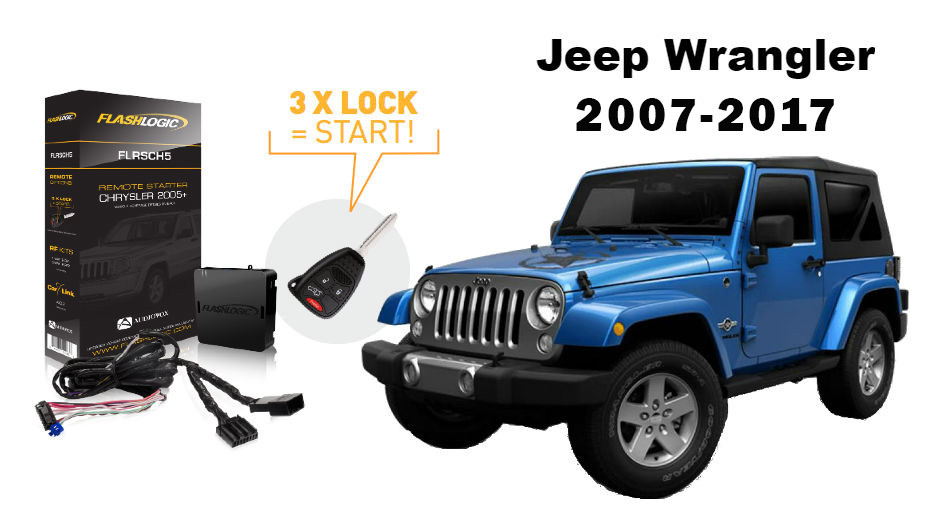Flashlogic Plug-N-Play Remote Start for JEEP WRANGLER 2007-2018 FLRSCH5