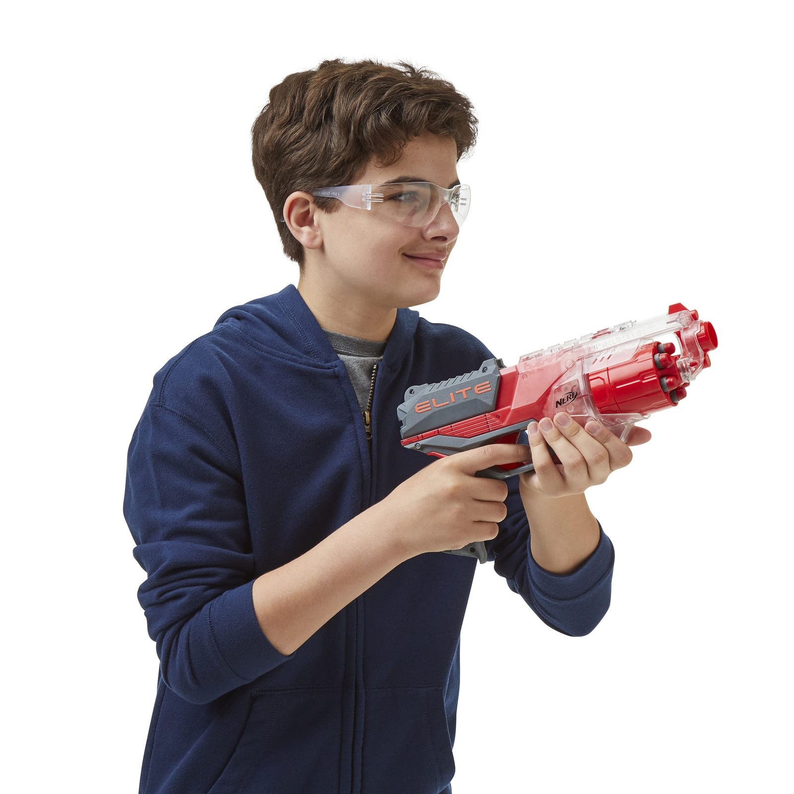 Nerf Elite - Drum Slam Fire Translucent Red Retailer Exclusive