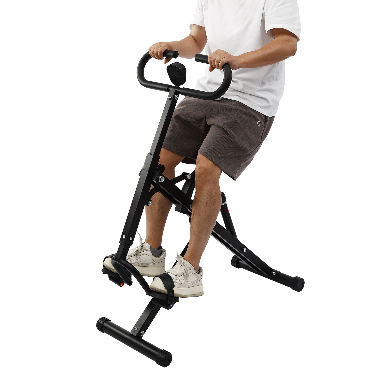 Foldable Squat Assist Trainer Home Gym Machine with LCD Display