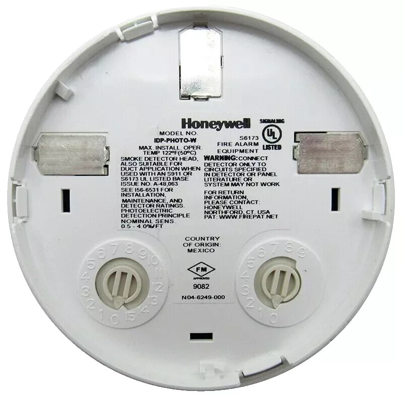 New Set of 5 Honeywell IDP-PHOTO-W Intelligent Photoelectric Smoke Detector