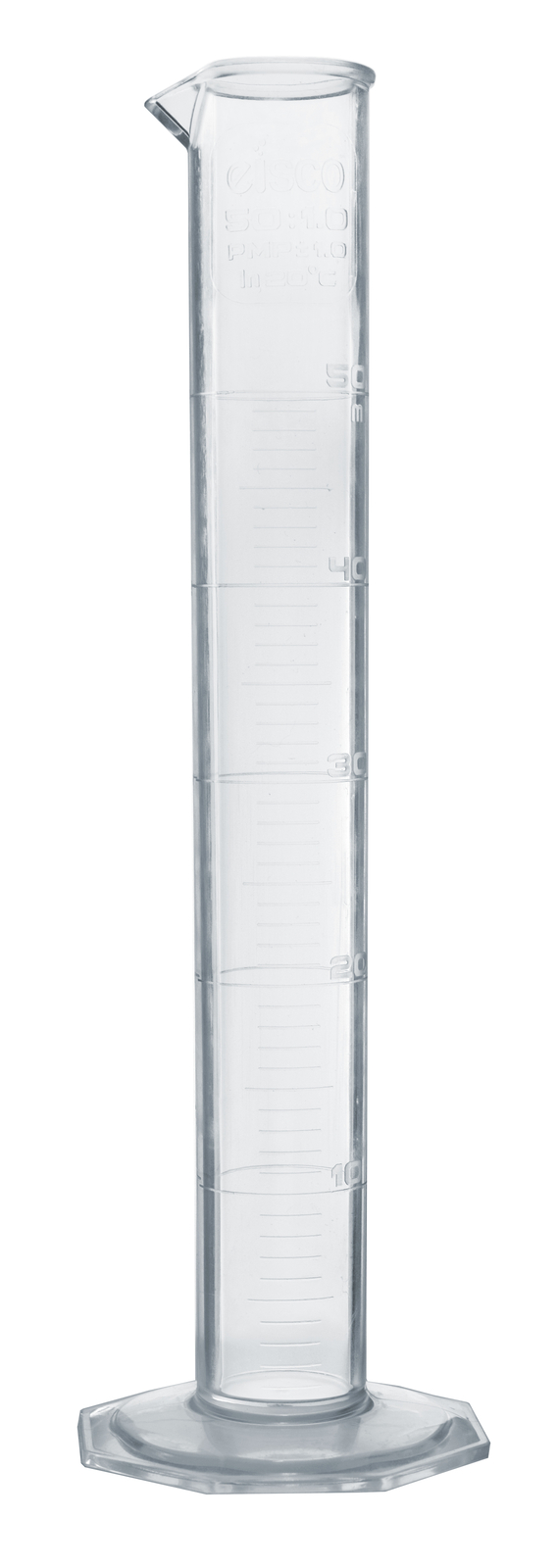 Measuring Cylinder, 50ml - Class B - TPX - Eisco Labs