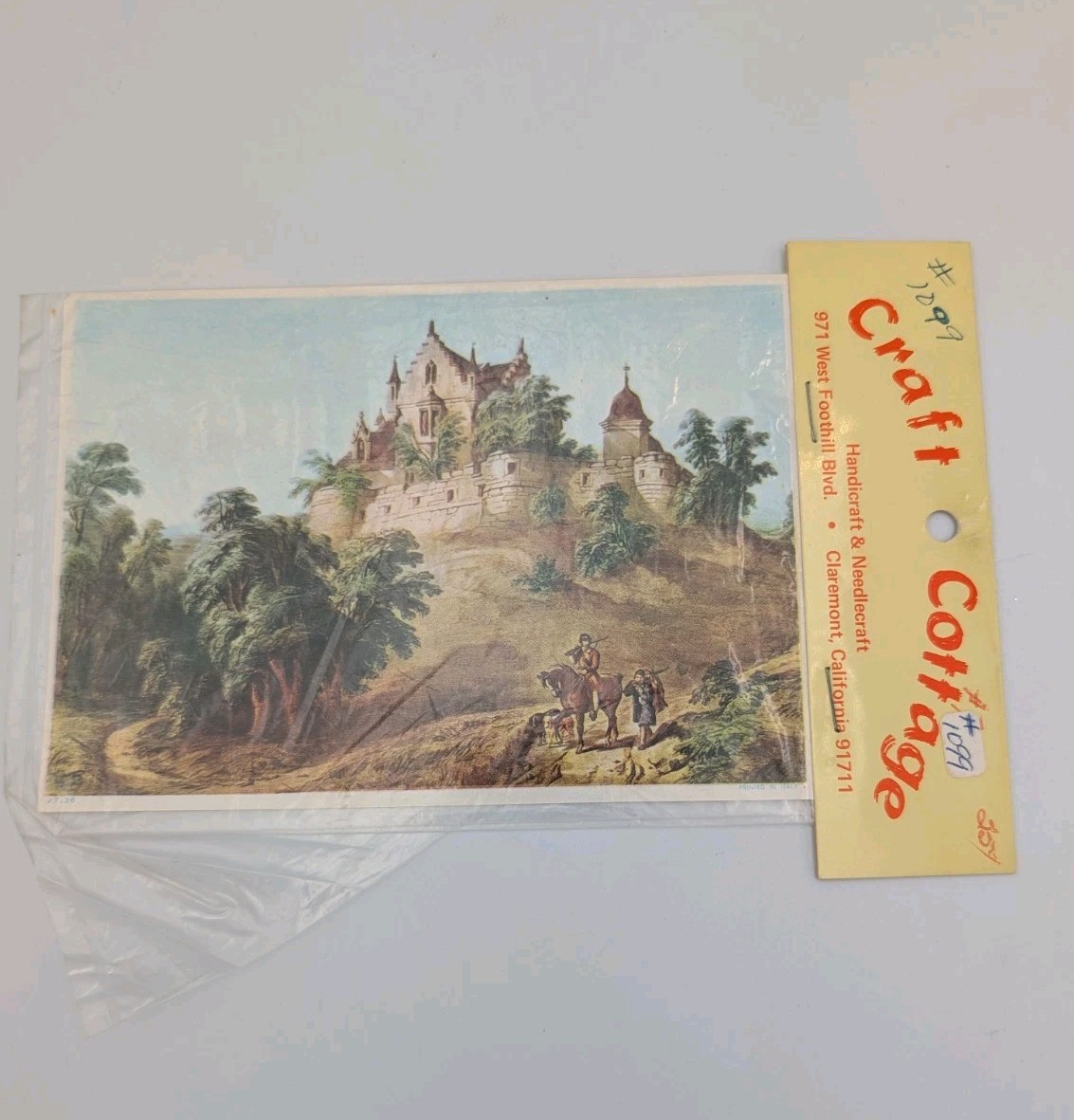 Vintage Castle Landscape Lithographs By Craft Cottage Loose Set Of 2