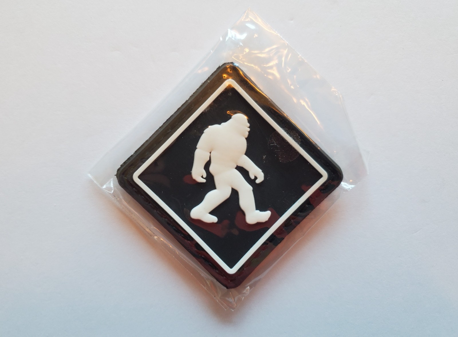 Bigfoot Sasquatch Glow In The Dark PVC Morale patch Hook & Loop 2.5" NEW GITD