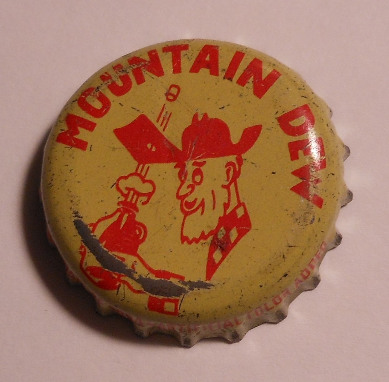 Vintage  Mountain Dew ..cork..unused..SODA BOTTLE CAP #4