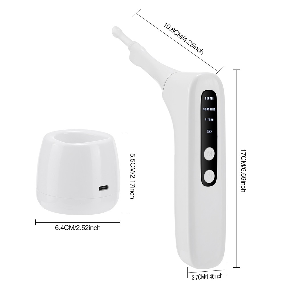 Electronic Vacuum Tonsil Stone Remover Kit LED Light 3 Mode Tonsil Stone Cleaner