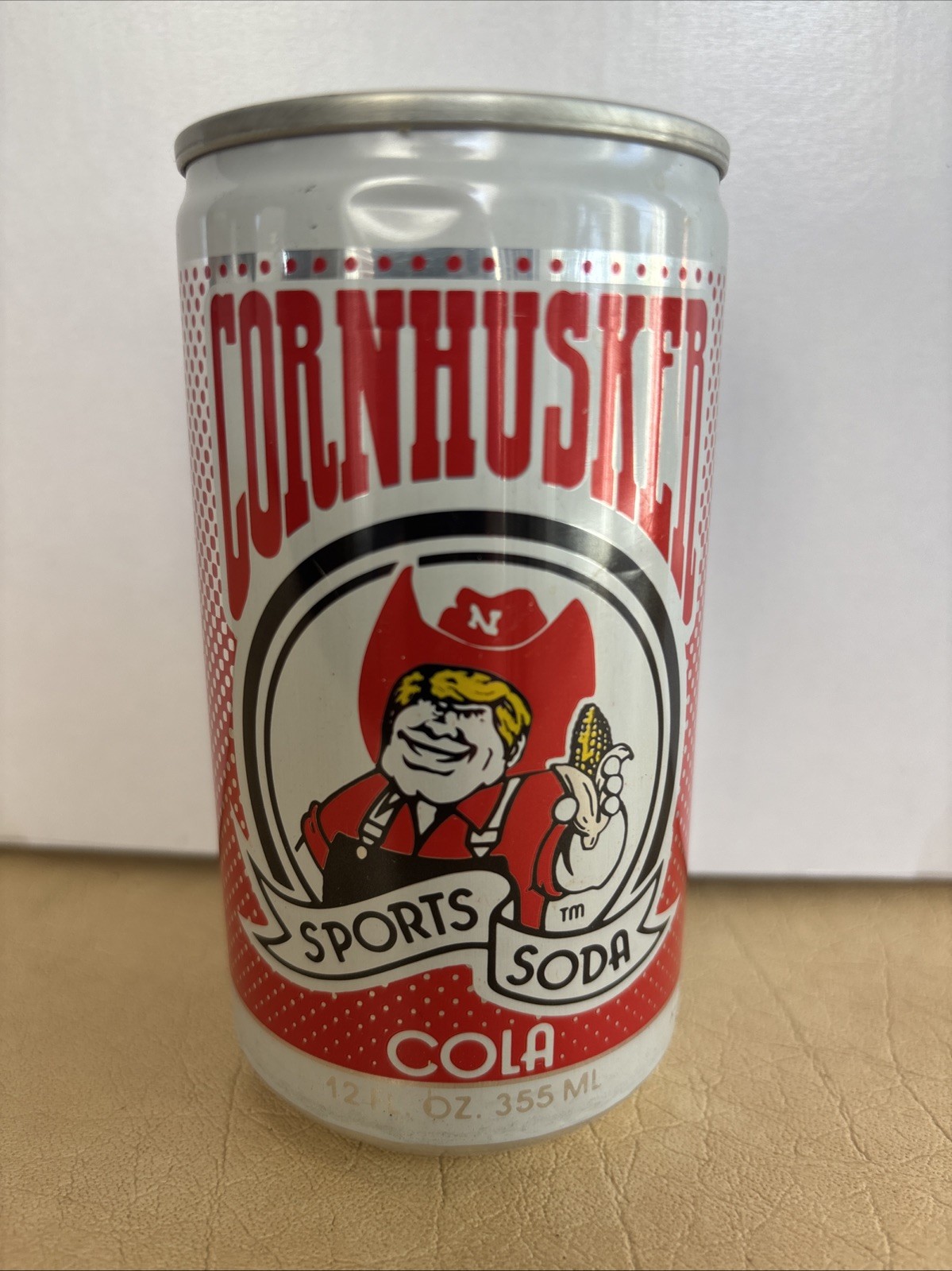 Vintage Nebraska Cornhusker Cola Sports Soda Can 1984 Football Schedule B/O