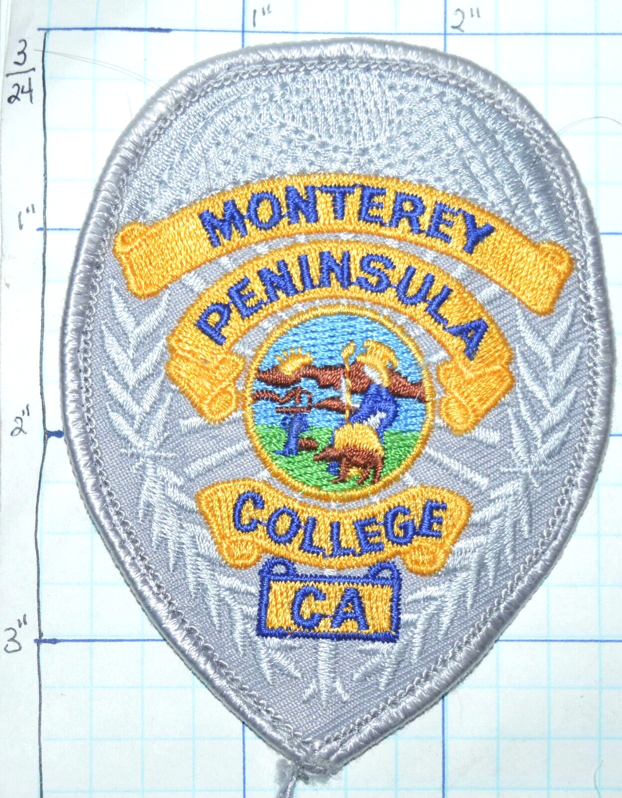 CALIFORNIA, MONTEREY PENINSULA COLLEGE POLICE SMALL 3.75" PATCH