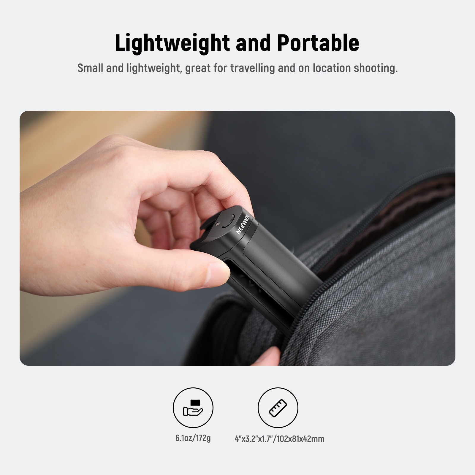 NEEWER Side Handle Grip Wireless Remote Shutter for Smartphone Cage PA005E