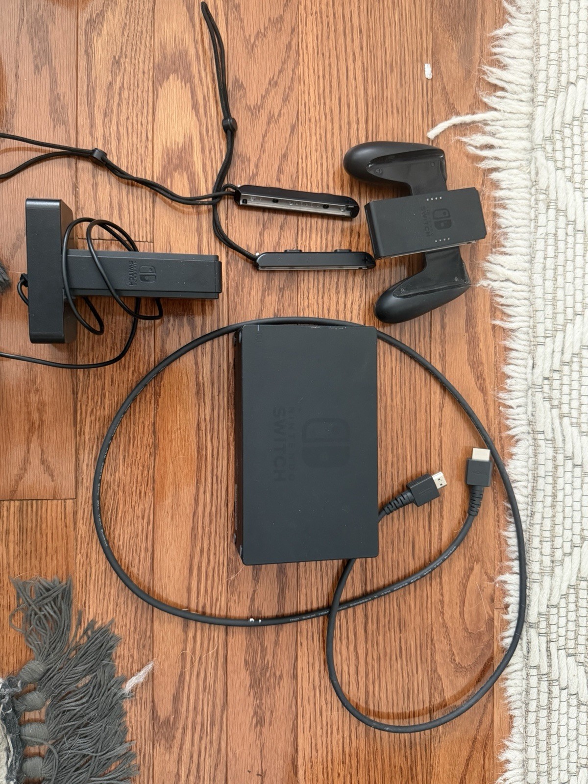 Nintendo Switch Dock With HDMI Cord Joycon Adapter And Joycon Straps+more Bundle