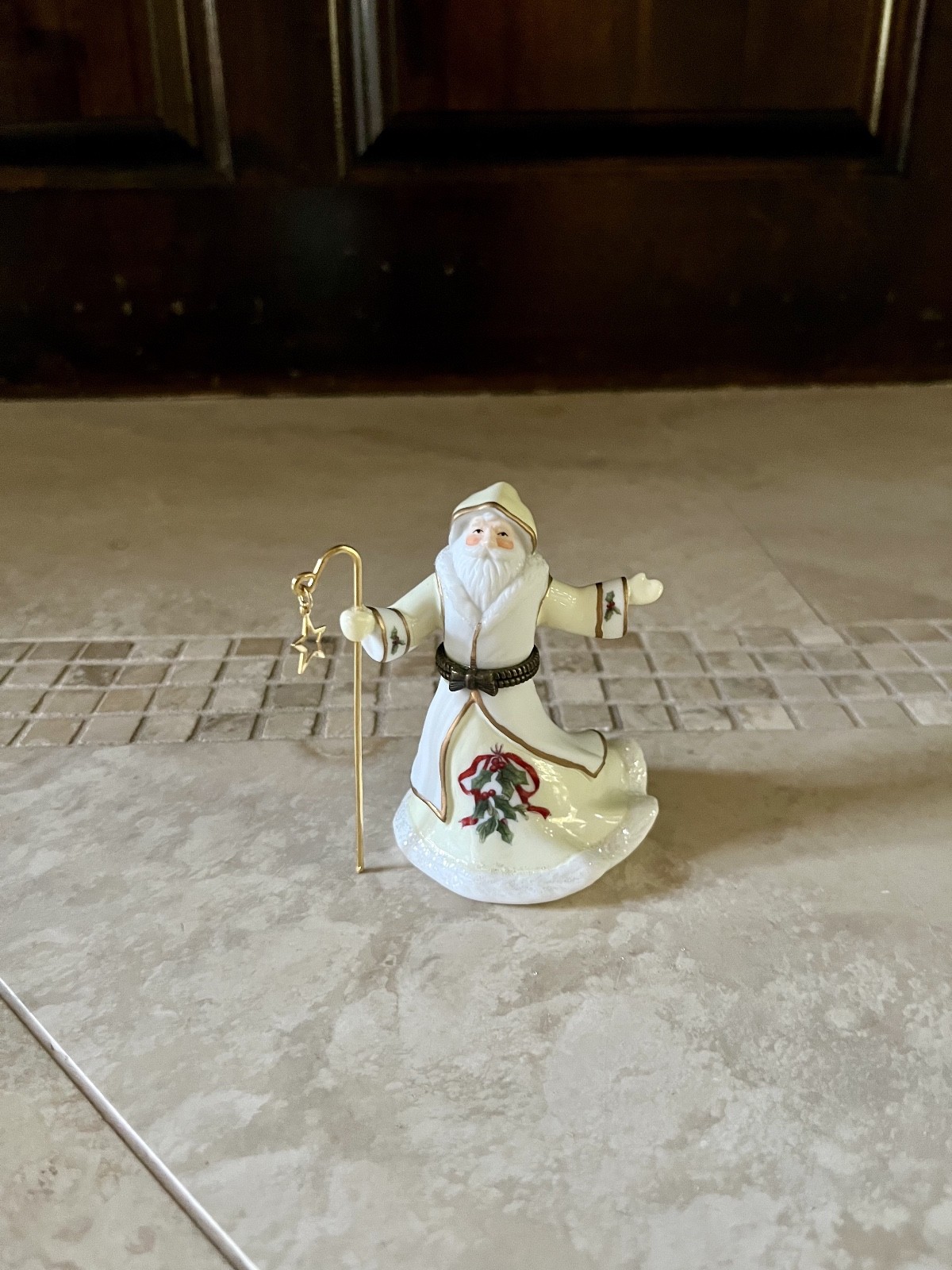 Santa Hinged / Trinket Box Decoration Used (A)