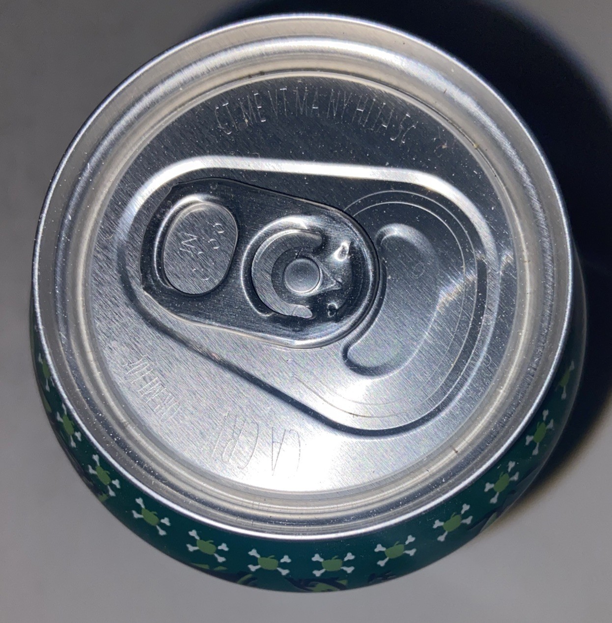 12oz. MTN DEW CAN ( THRASHED APPLE) EMPTY BOTTOM OPENED