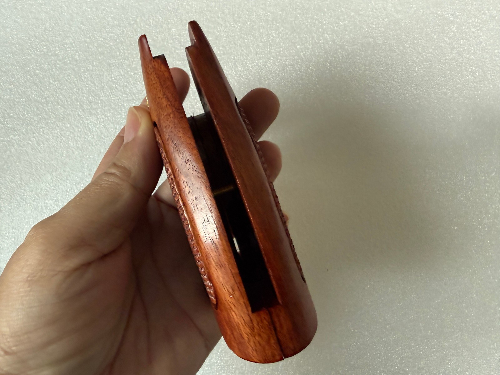 Remade grips checker Wood Decorative Grips For Colt Python grip#Opened