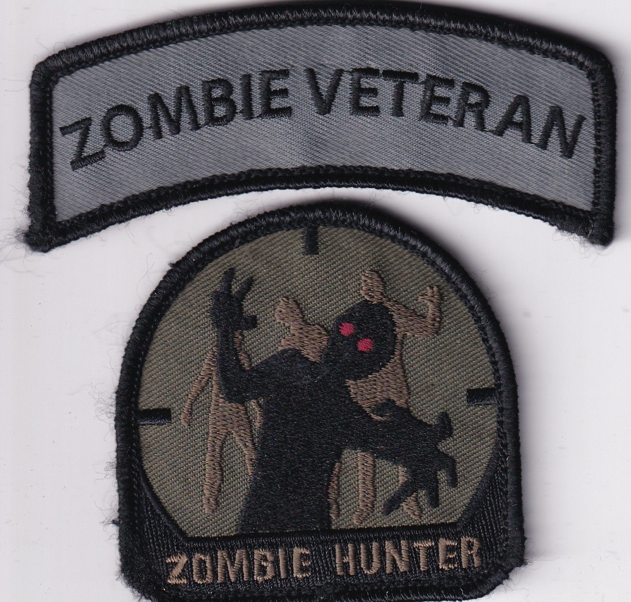 Zombie Huner Zombie Veteran patch pair morale US made mid-GWOT