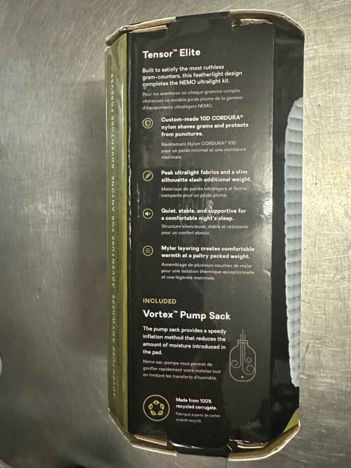 Nemo Tensor Elite Sleeping Pad New in box 8.5 ounces!