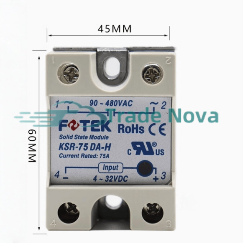1Pcs NEW Fotek KSR-75DA-H Solid state relay Fast Delivery