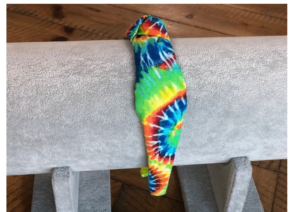 Grateful Dead Knotted Headband Tie Dye Rainbow