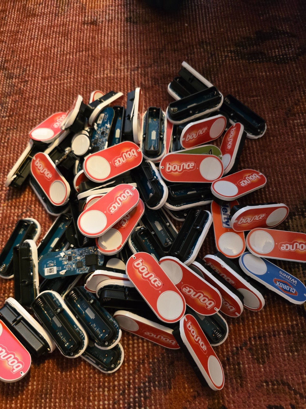 10x Amazon Dash button batteries removed use for projects as pictured