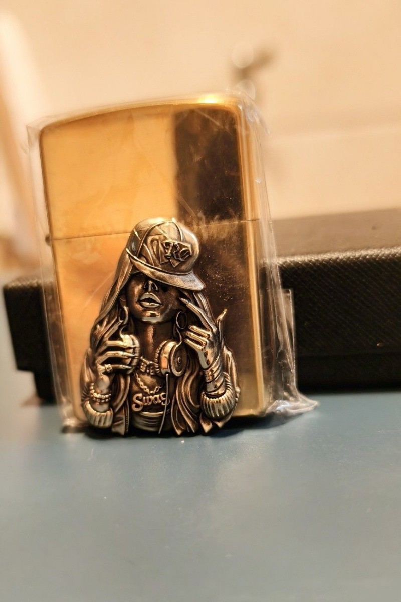 Premium Brass Lighter Patch Emblem DIY Decoration Accessory No Lighter