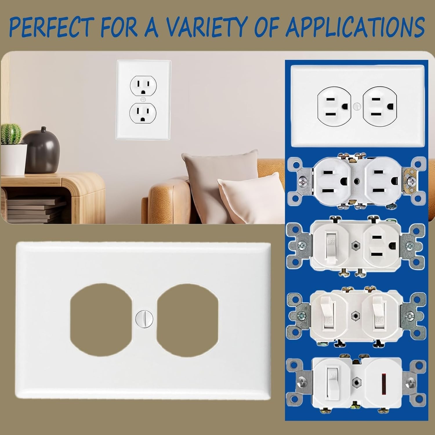 Outlet Covers Wall Plates - Electrical Outlet Covers12-pack Standard Size