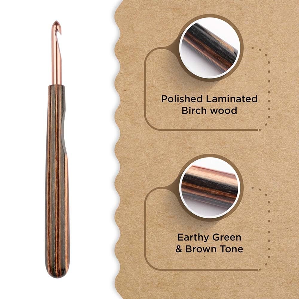 Knitter’s Pride Terra Single-Ended Crochet Hook – US Size J (6mm)