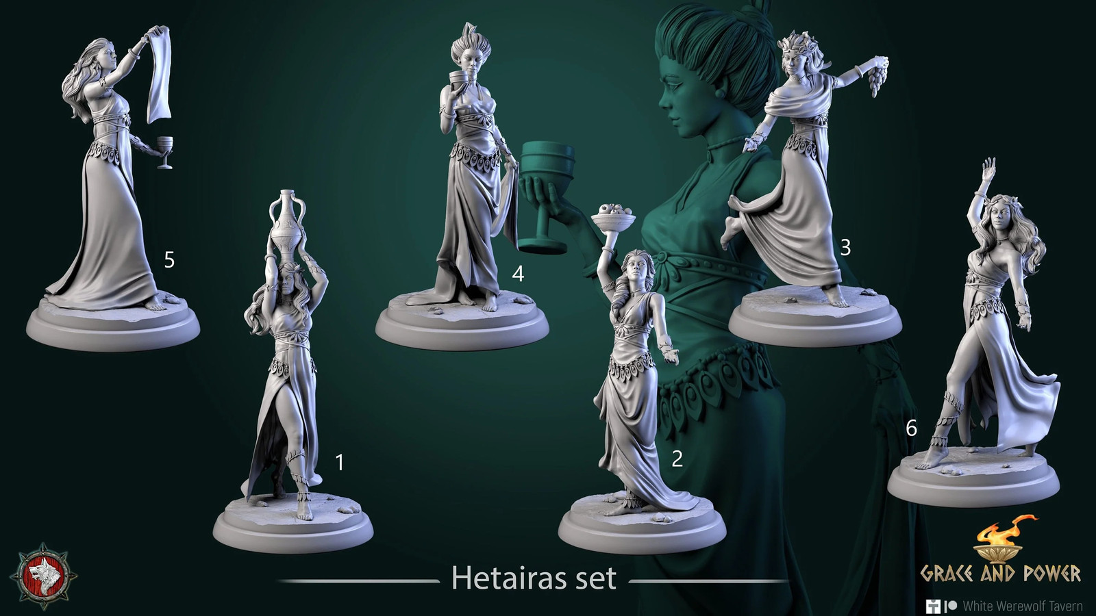 Hetairas Set - Resin Tabletop Miniature