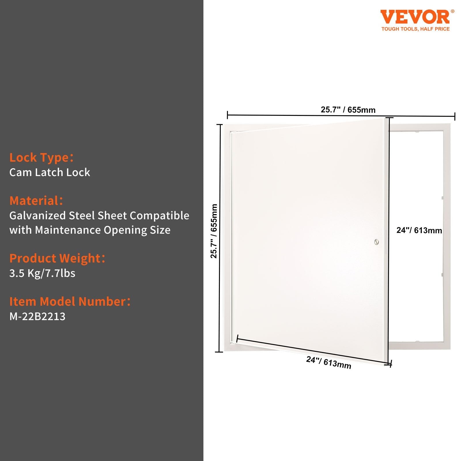 VEVOR Metal Access Panel for Drywall Ceiling, 24 x 24 Inch Plumbing Access Do...