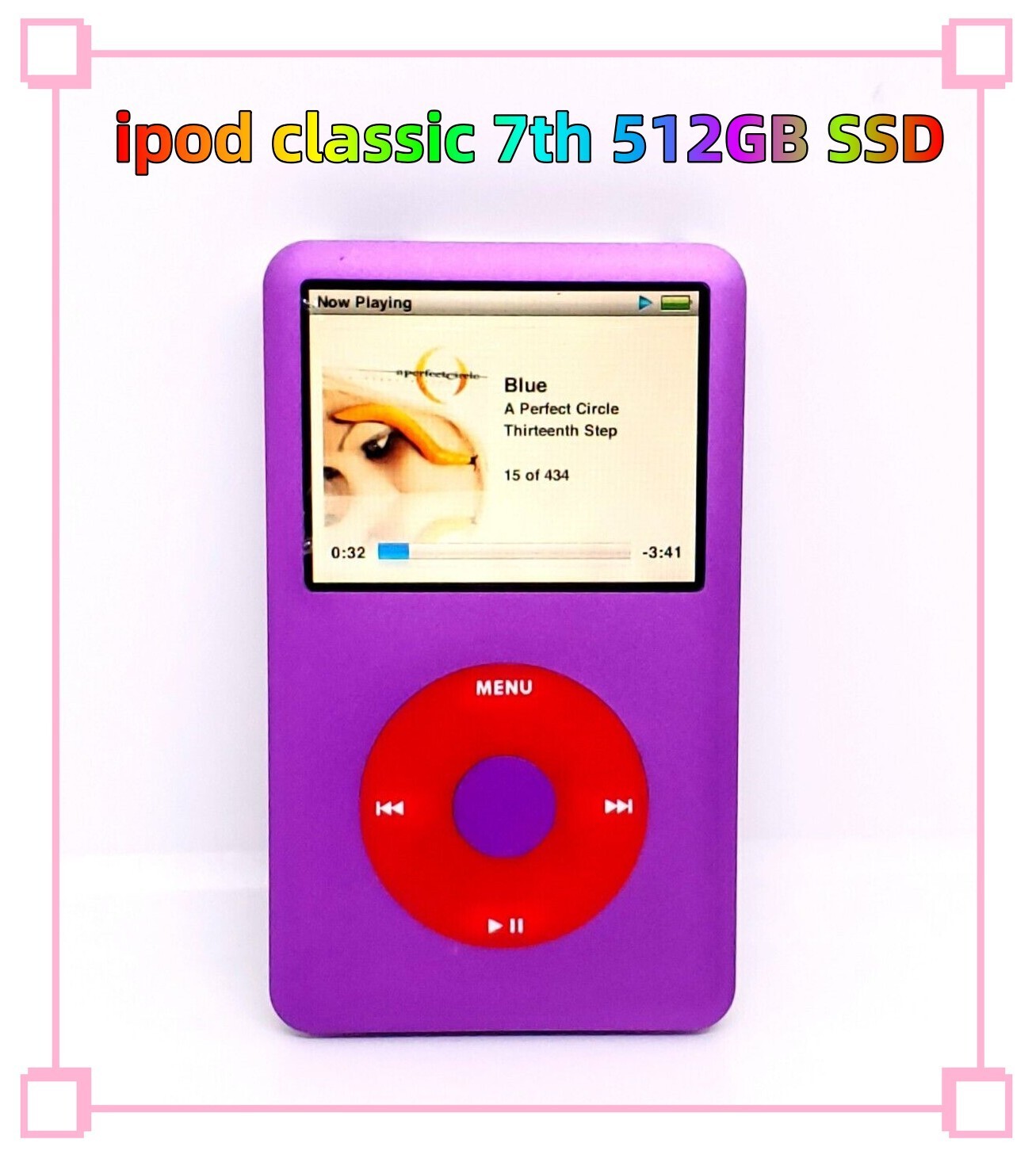 🍎🍎NEW Apple Classic 7th Generation Purple/Red (512GB) SSD MP3 Sealed Box Gift