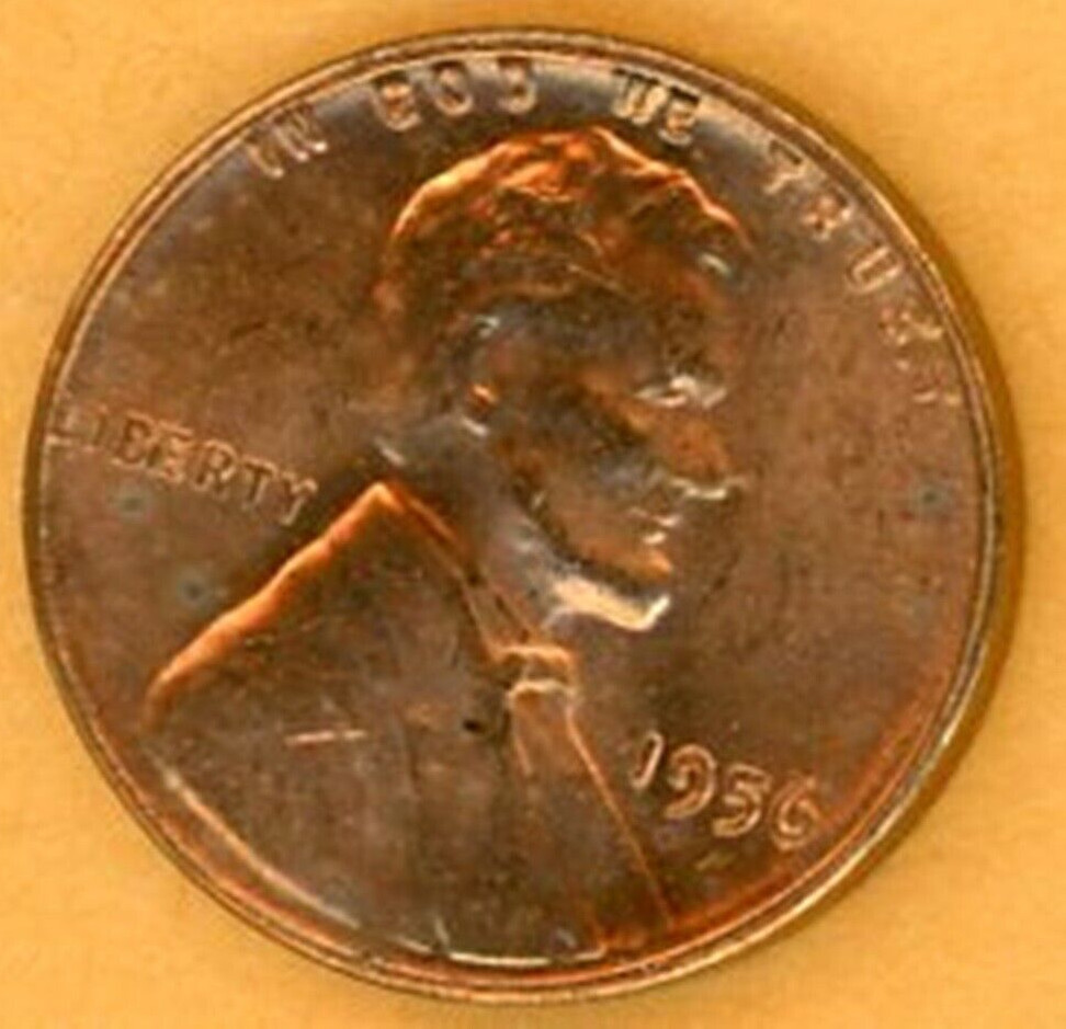 1956 LINCOLN WHEAT CENT BRILLIANT RED AS SEEN IN PHOTO